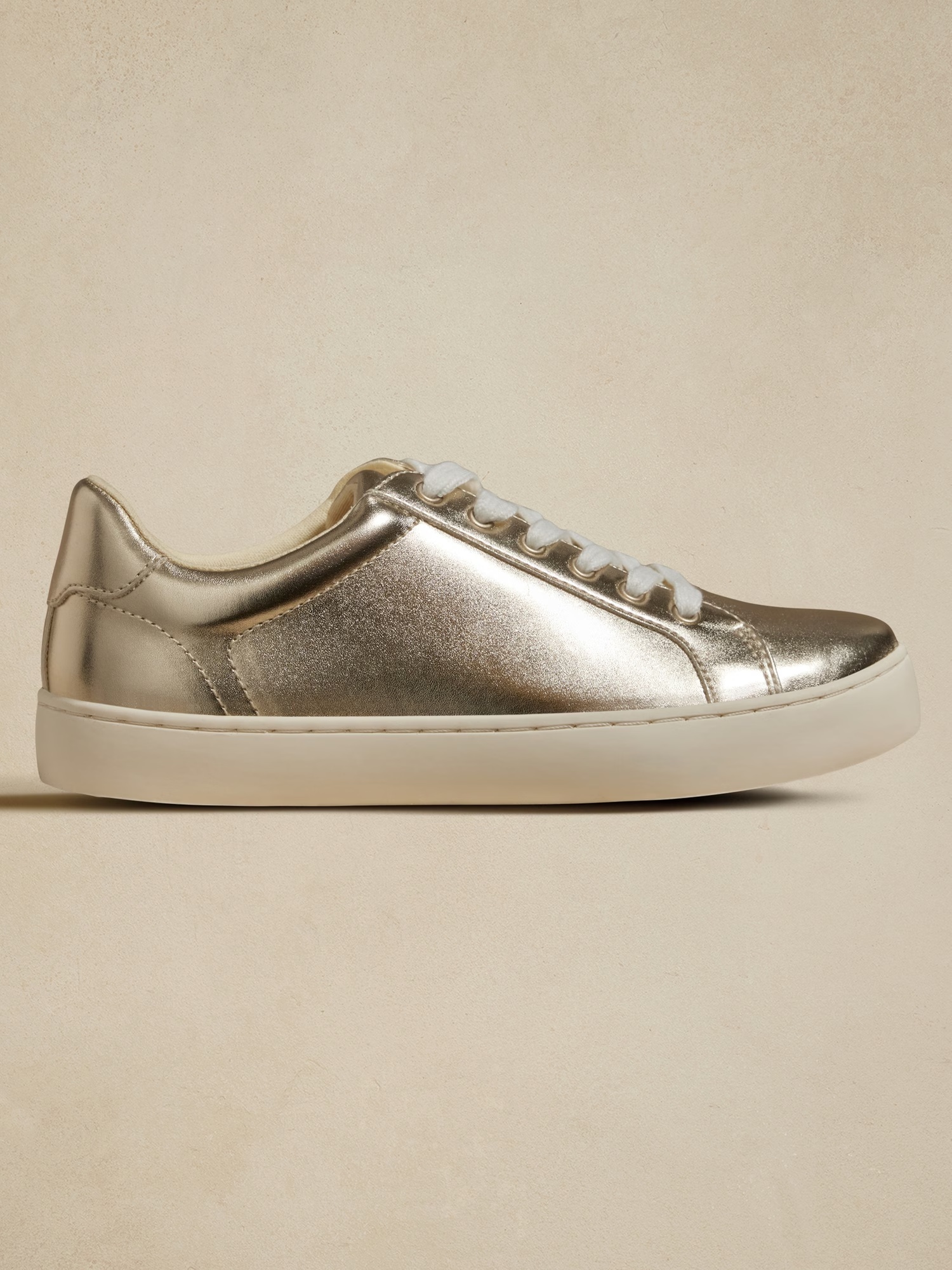 Lace-Up Sneaker - Pale Gold