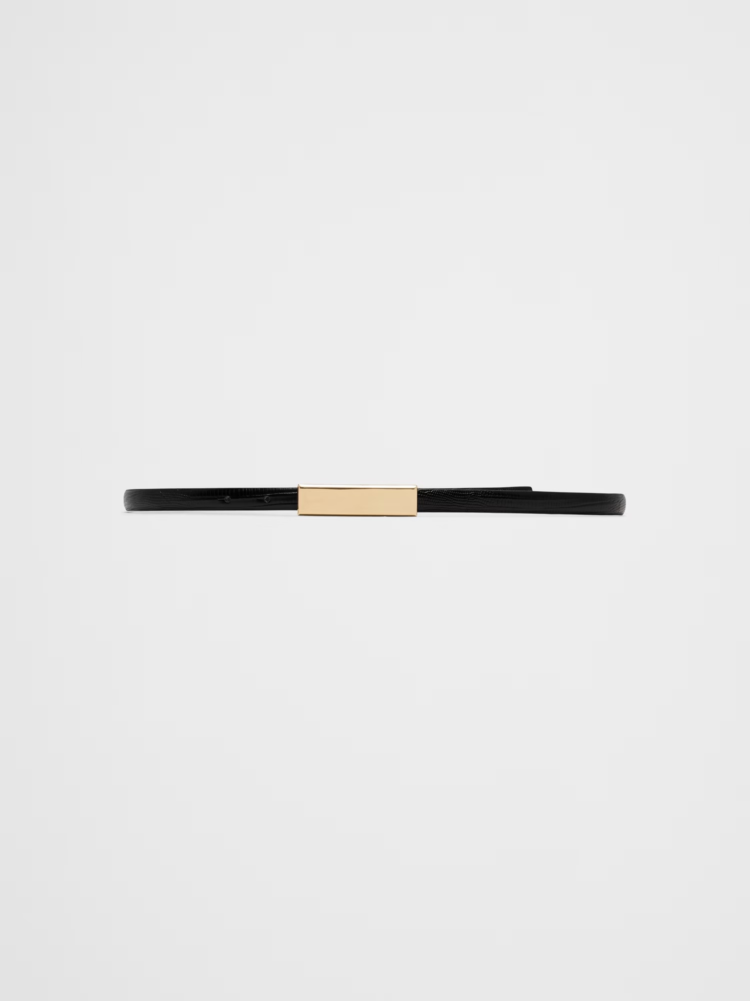 Leather Ultra Skinny Dress Belt - Black