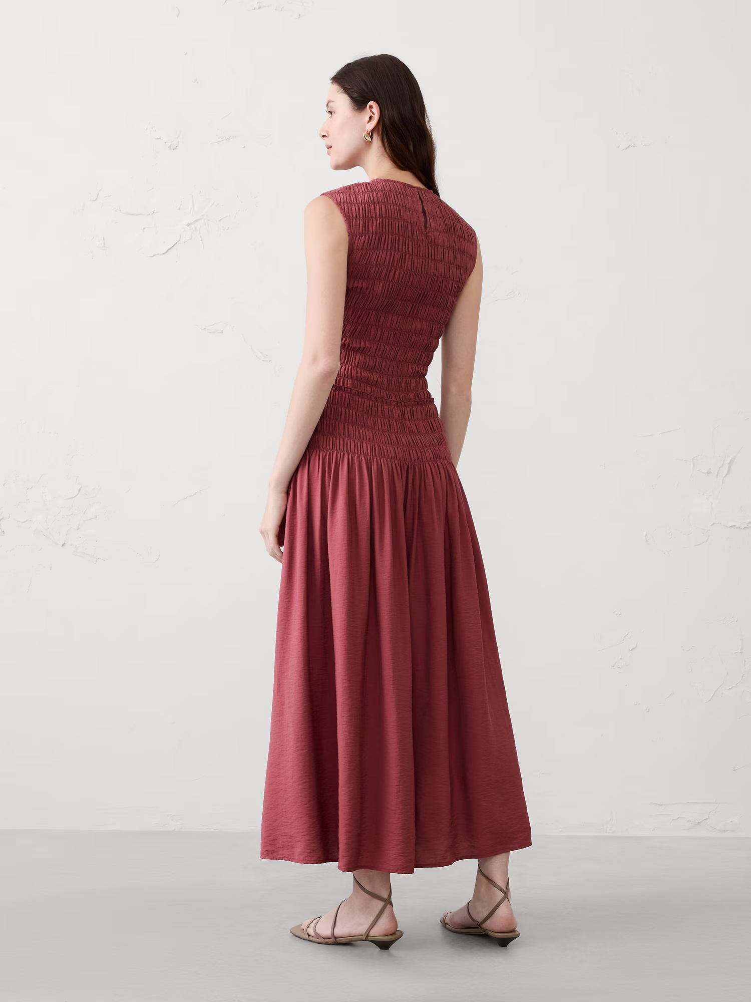 Smocked Bodice Maxi Dress - Berry Parfait 2 Smocked Bodice Maxi Dress - Berry Parfait