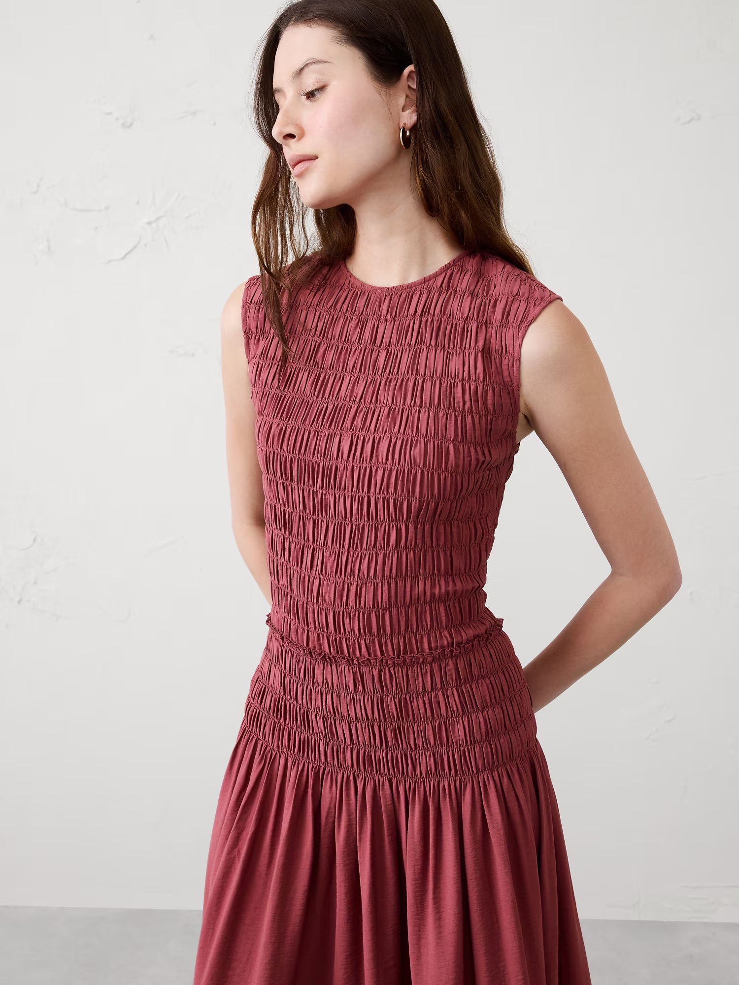 Smocked Bodice Maxi Dress - Berry Parfait 3 Smocked Bodice Maxi Dress - Berry Parfait