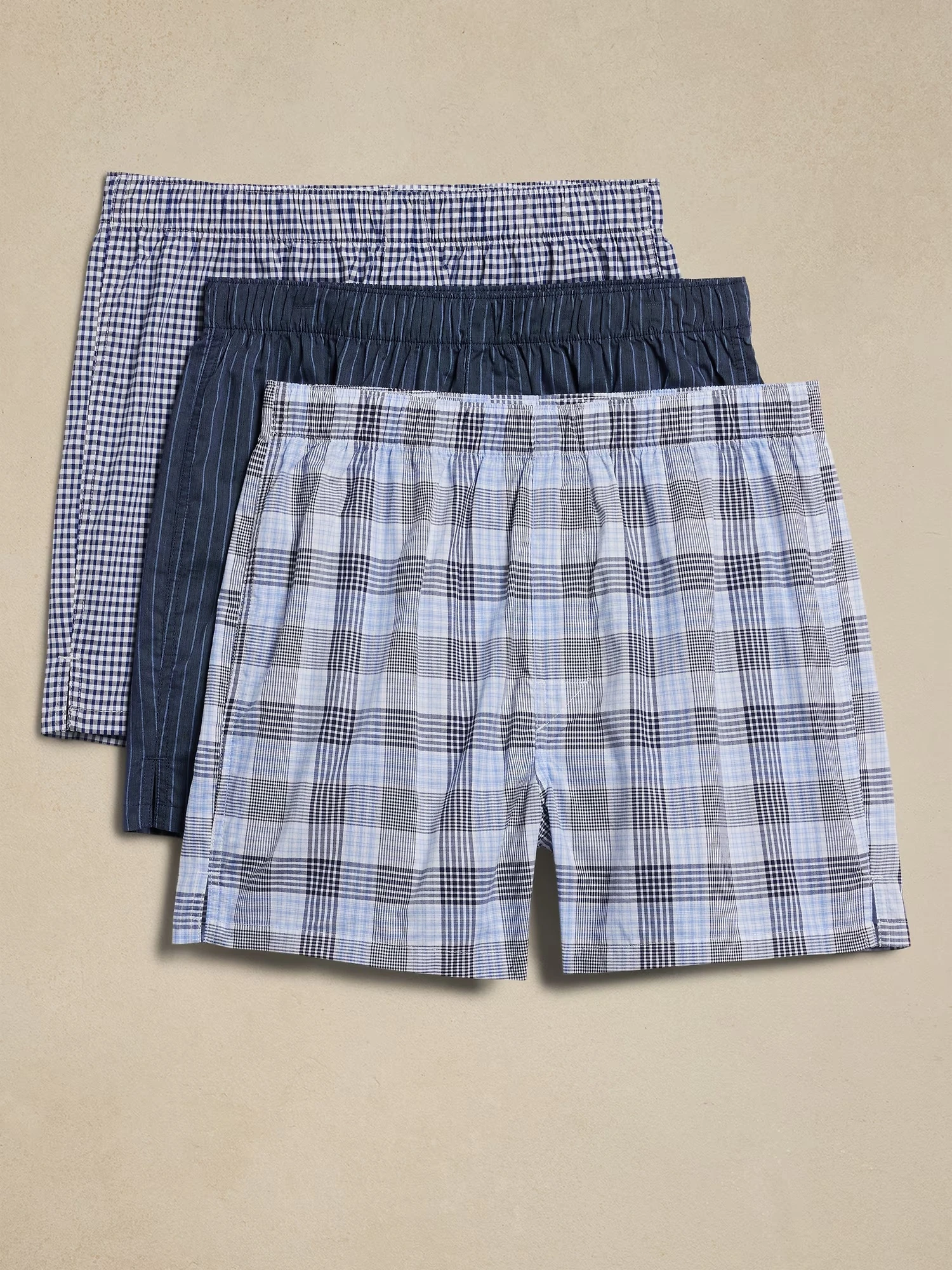 Cotton Boxers (3 Pack) - Blue Multi 1 Cotton Boxers (3 Pack) - Blue Multi