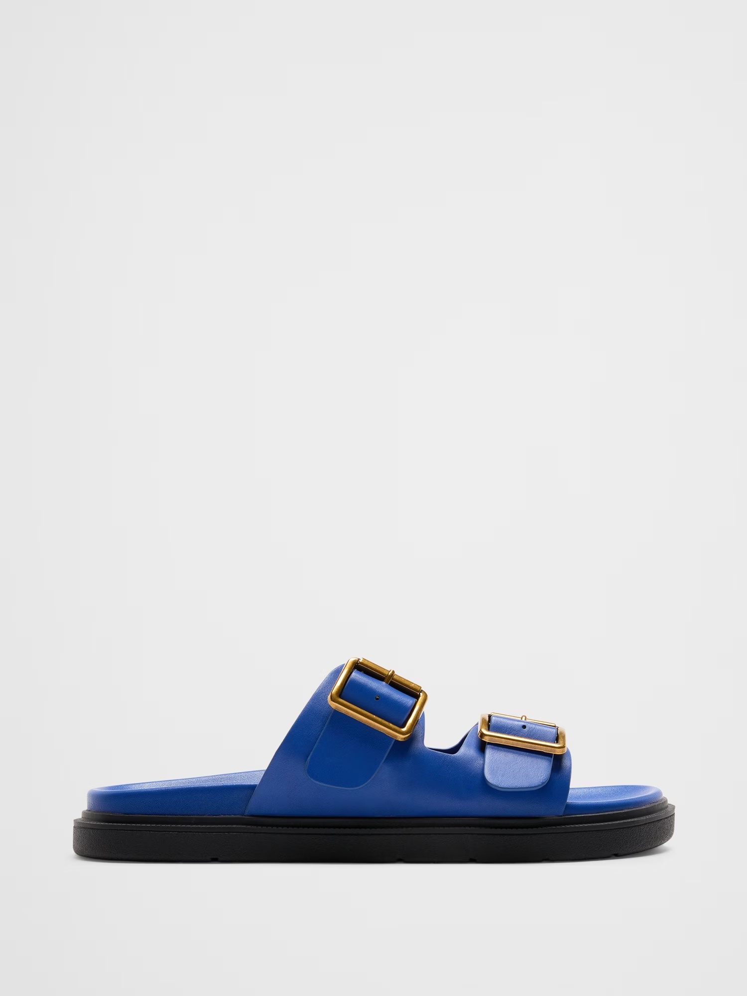 Double Strap Buckle Sandal - Cape Blue