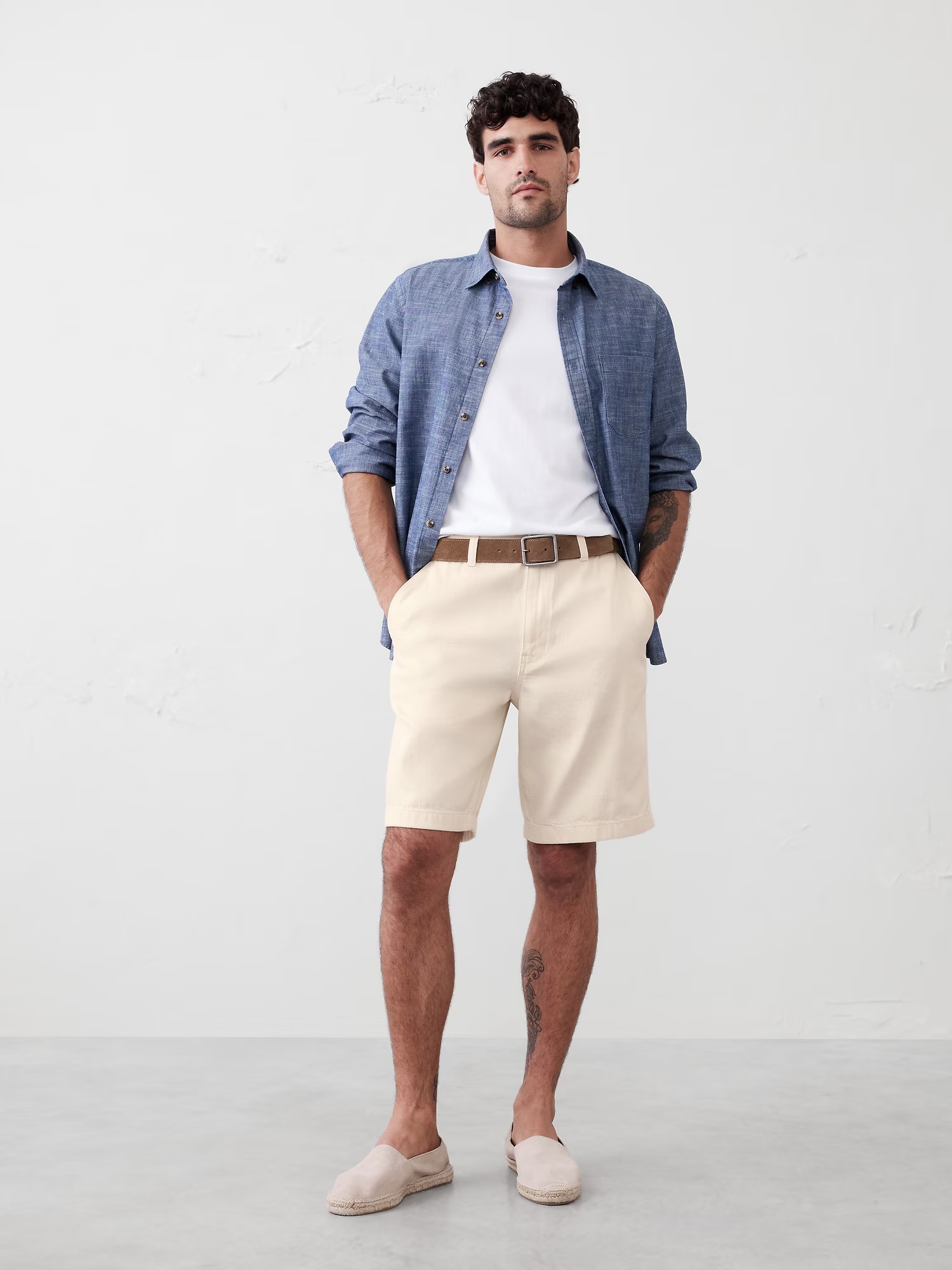 10" Summerweight Denim Short - Ecru Wash