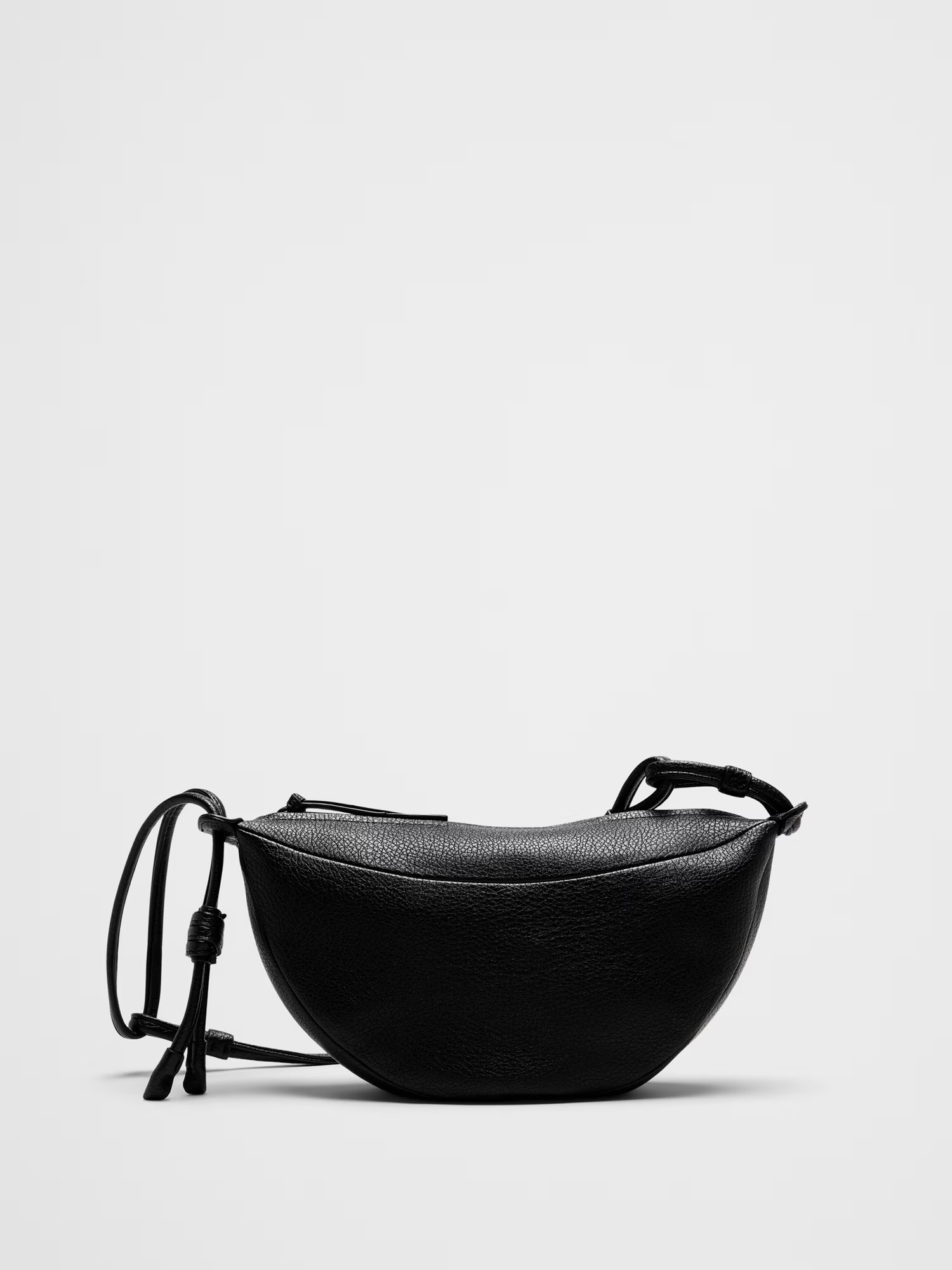 Vegan Leather Sling Crossbody - Black