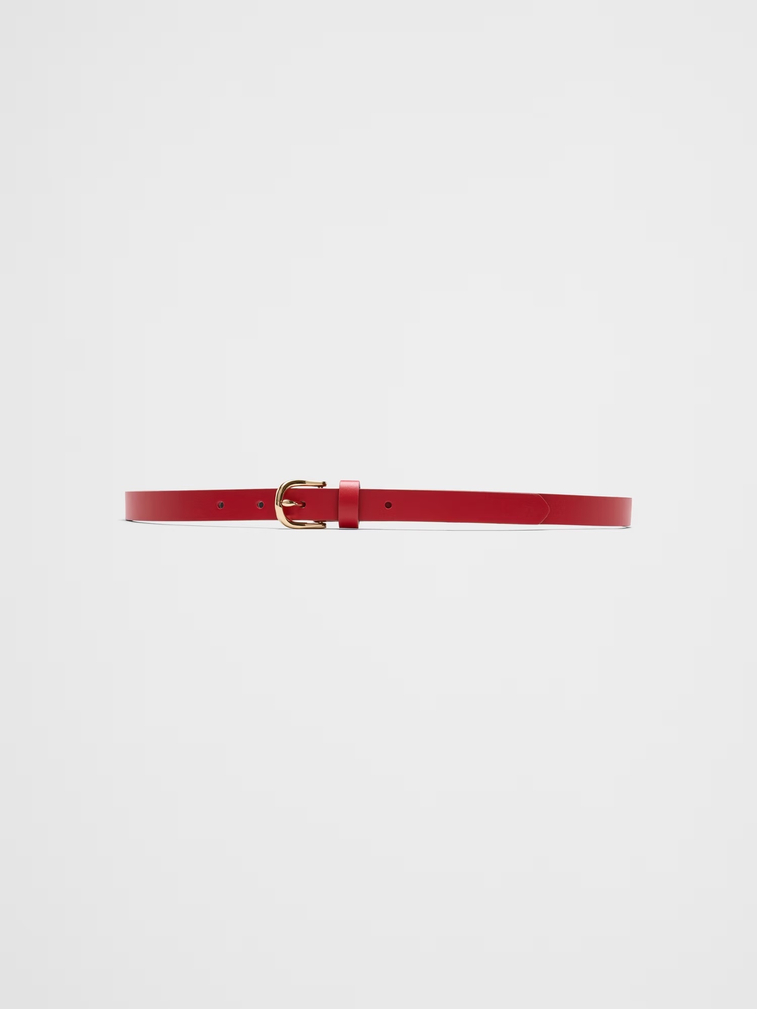 Leather Red Skinny Belt - Red Chakra