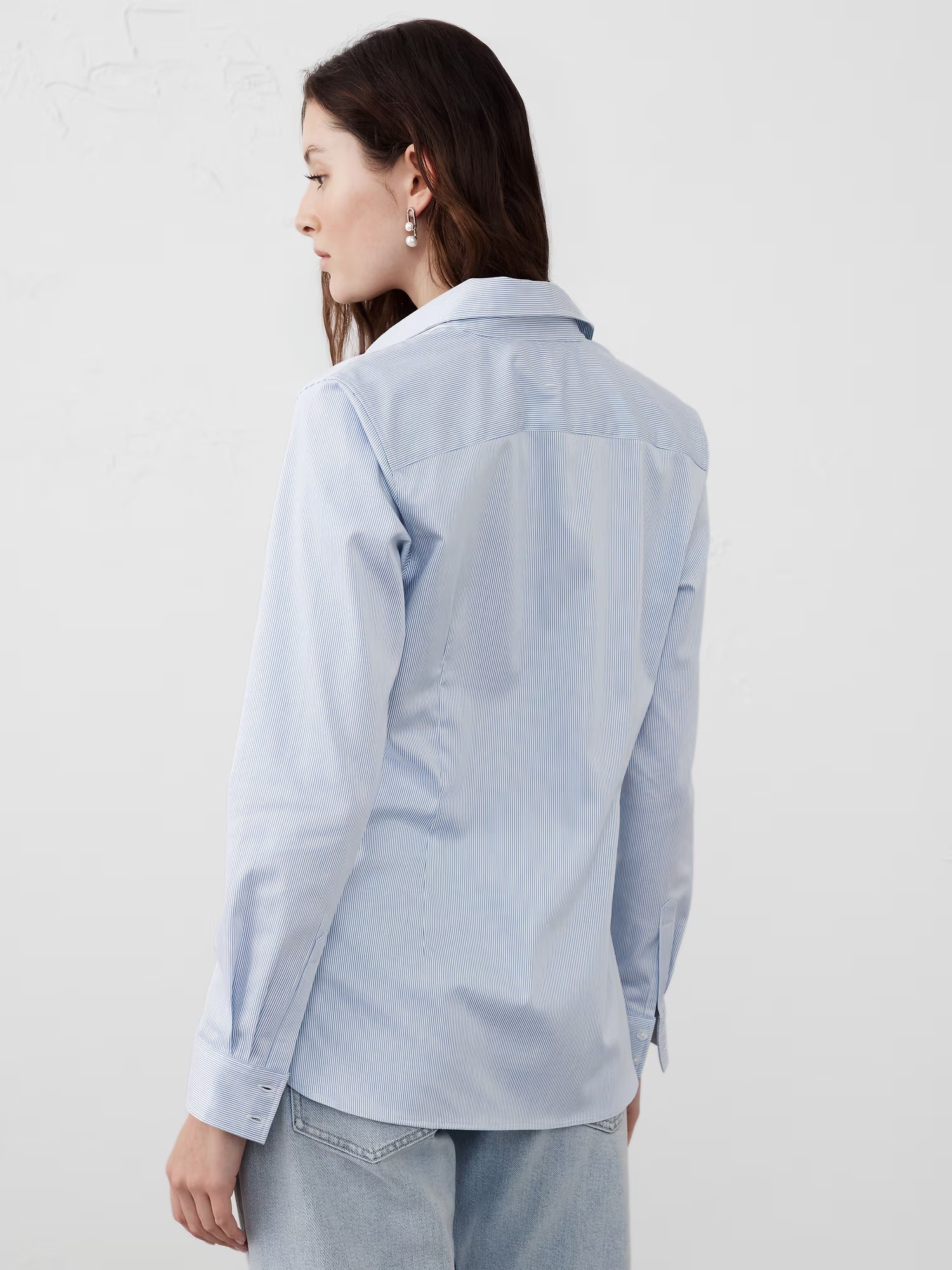 Tailored Easy-Care Shirt - Blue Stripe 2 Tailored Easy-Care Shirt - Blue Stripe