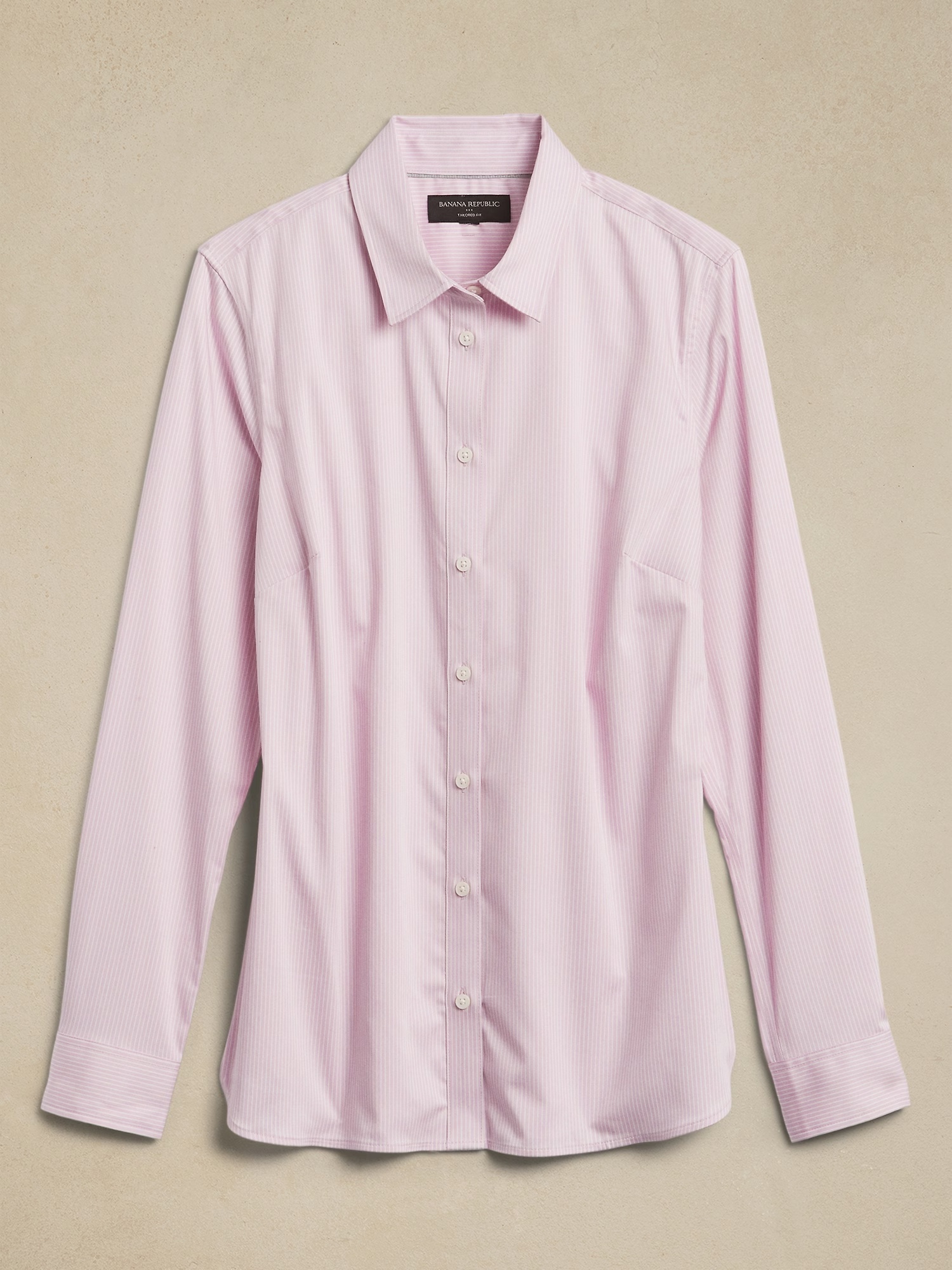 Tailored Easy-Care Shirt - Blue Stripe 7 Tailored Easy-Care Shirt - Blue Stripe