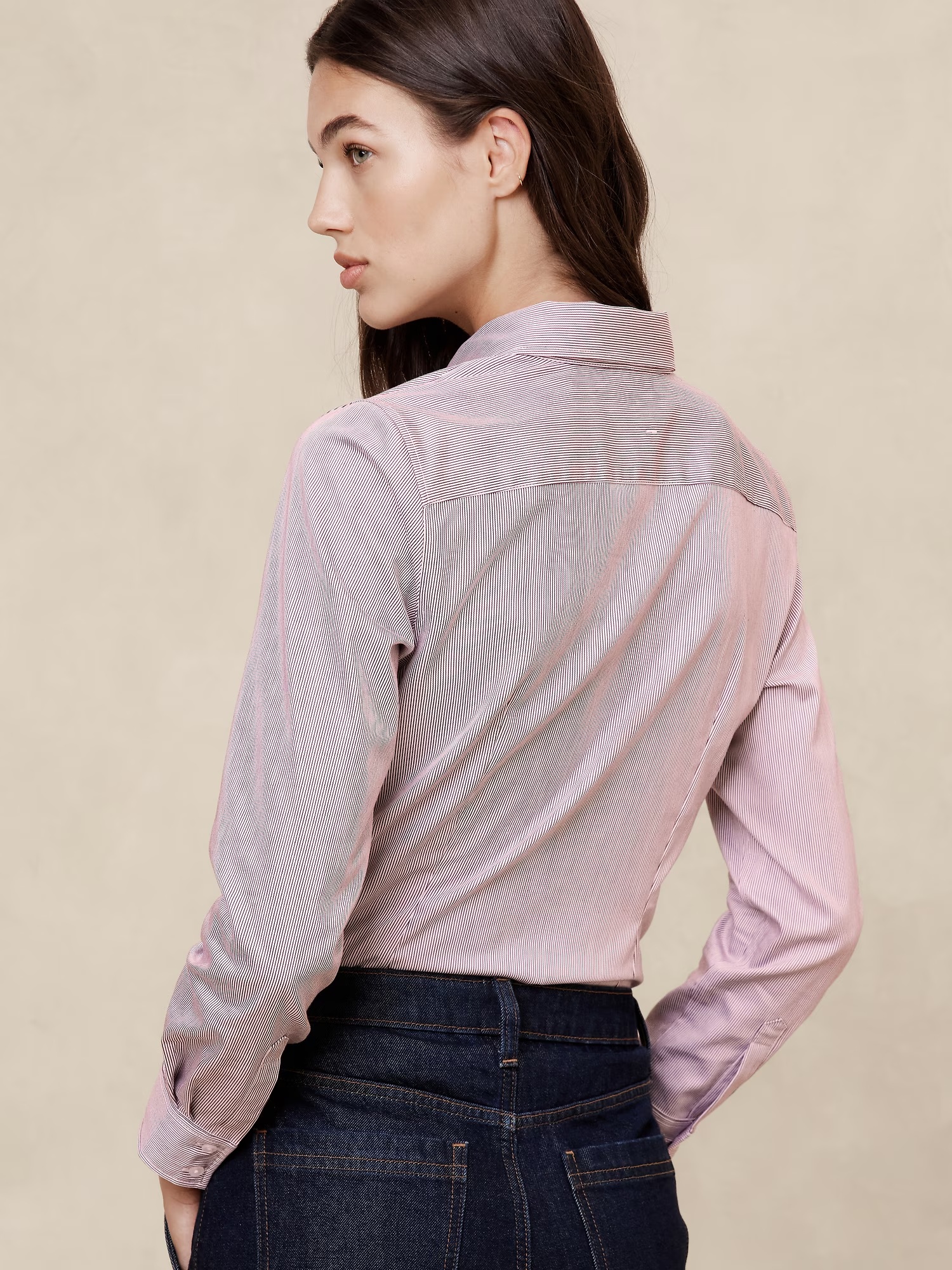Tailored Easy-Care Shirt - Blue Stripe 8 Tailored Easy-Care Shirt - Blue Stripe