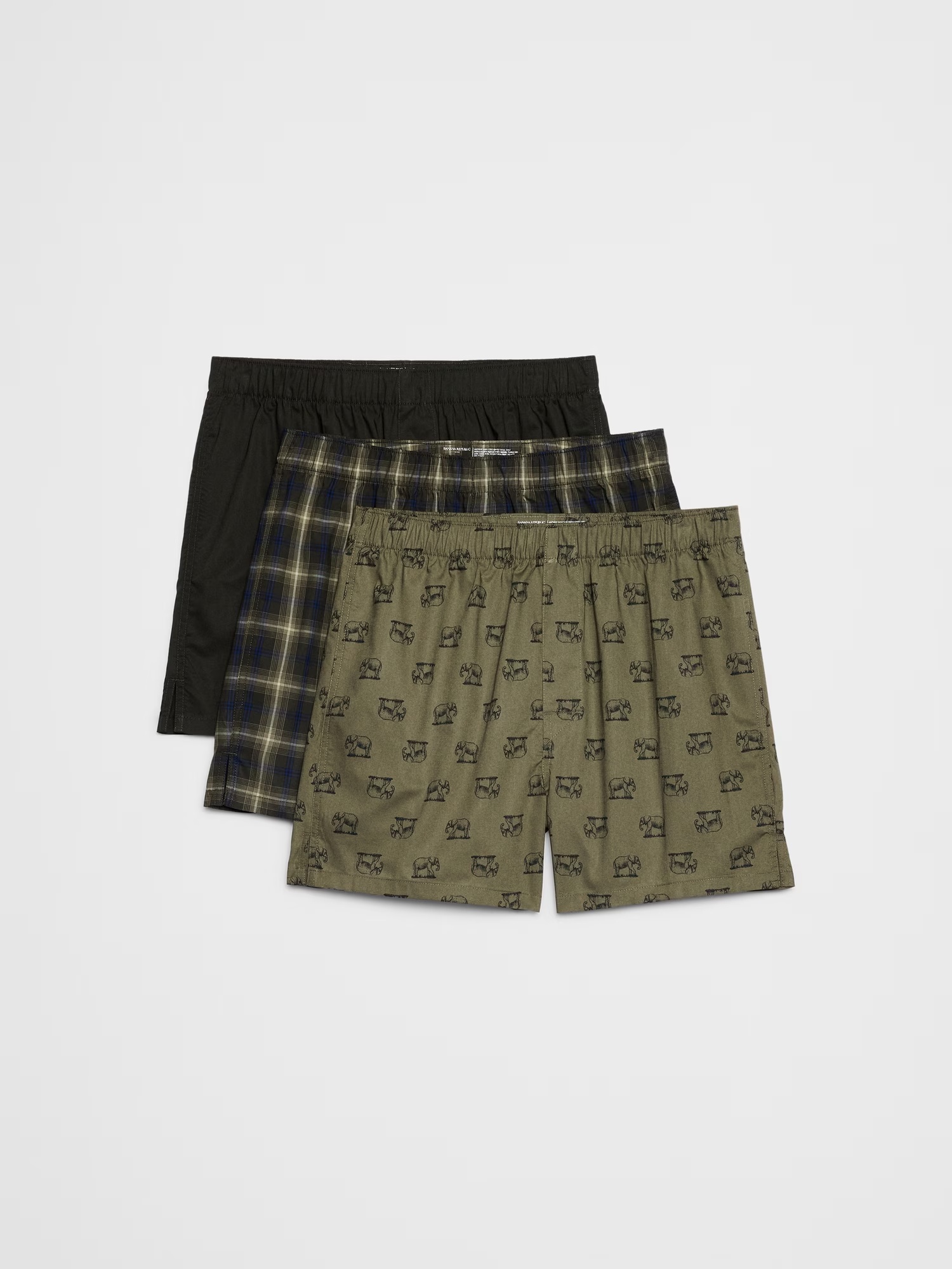 Cotton Boxers (3 Pack) - Olive