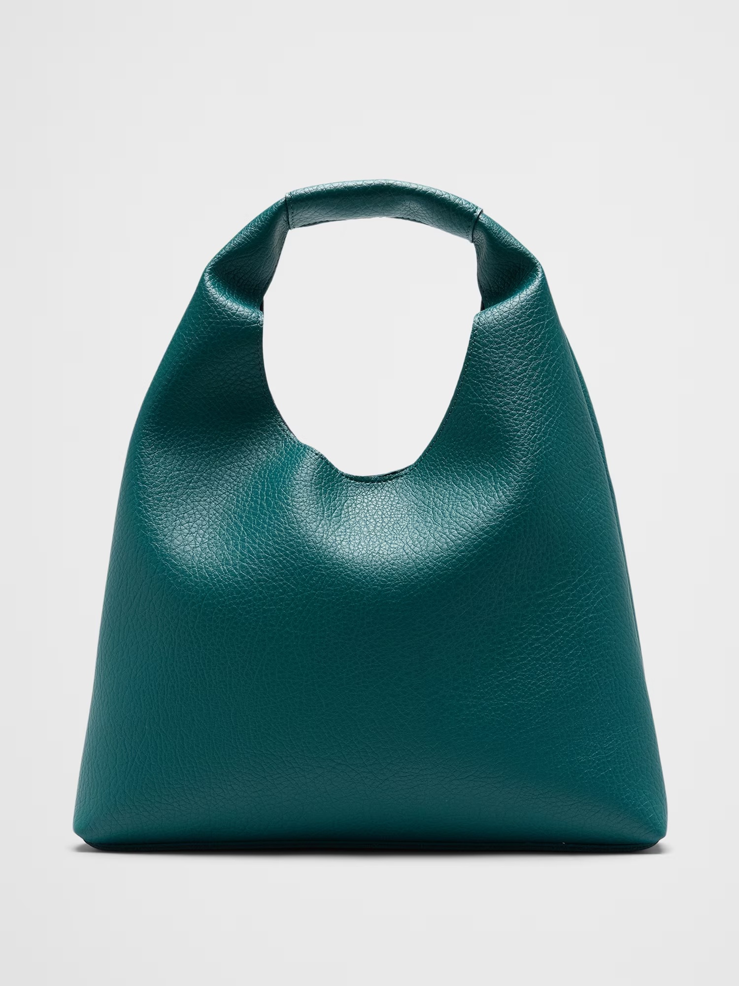 Vegan Leather Mini Slouchy Tote - Aviator Blue