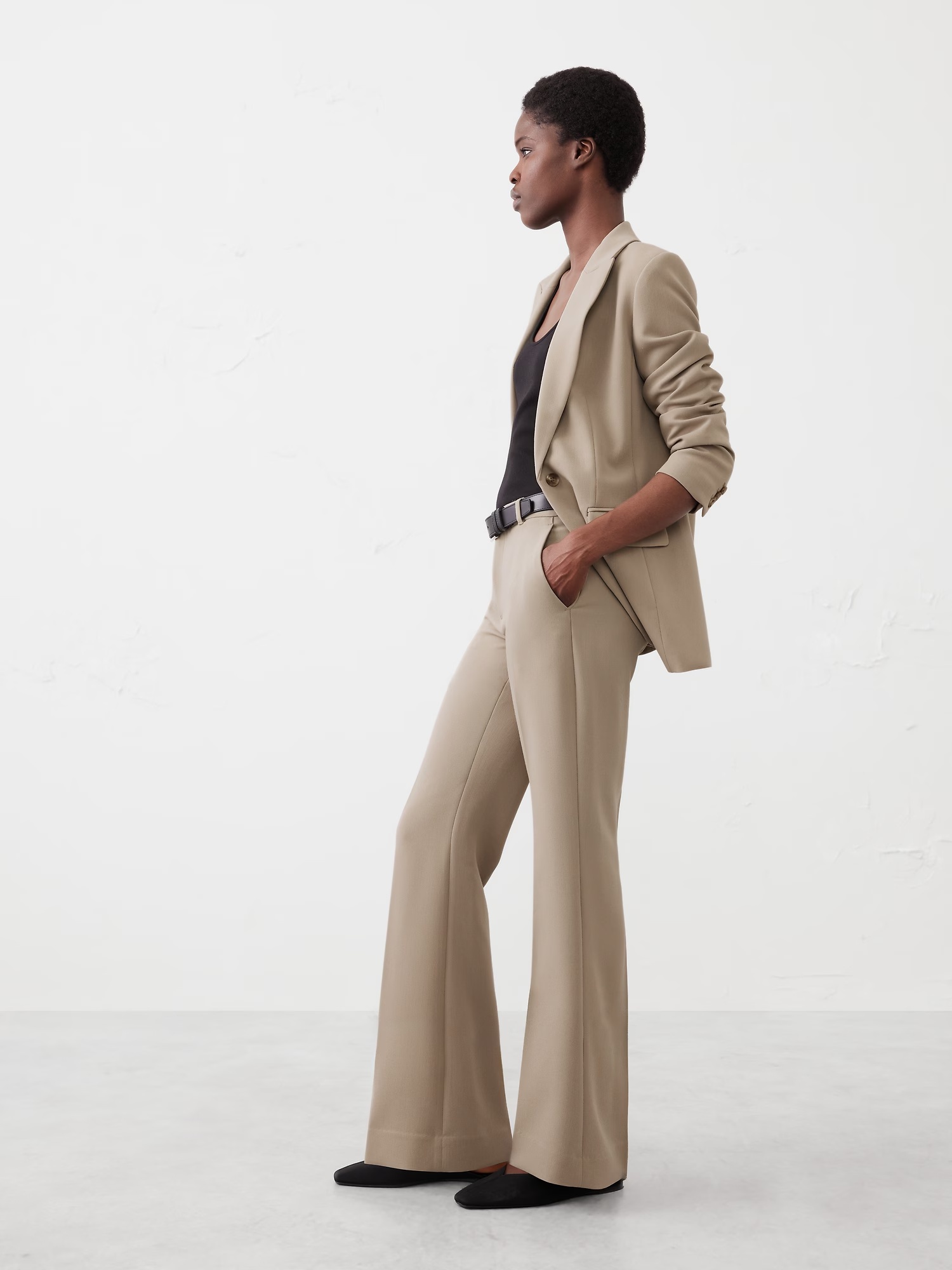 Bootcut High-Rise Bistretch Trouser - Stormy Weather