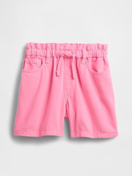 Kids High Rise Relaxed Pull-On Denim Shorts