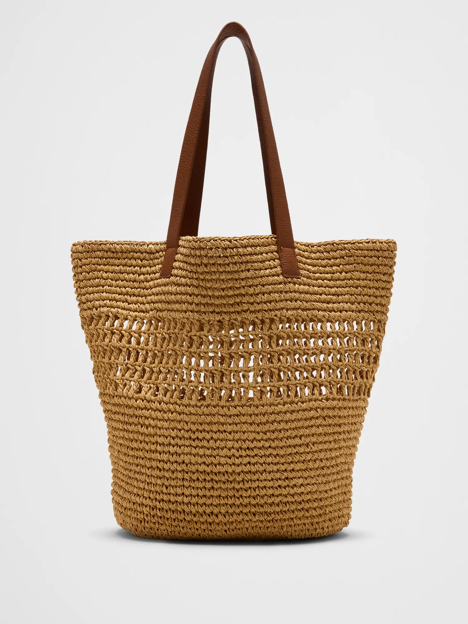 Straw Market Tote - Tobacco