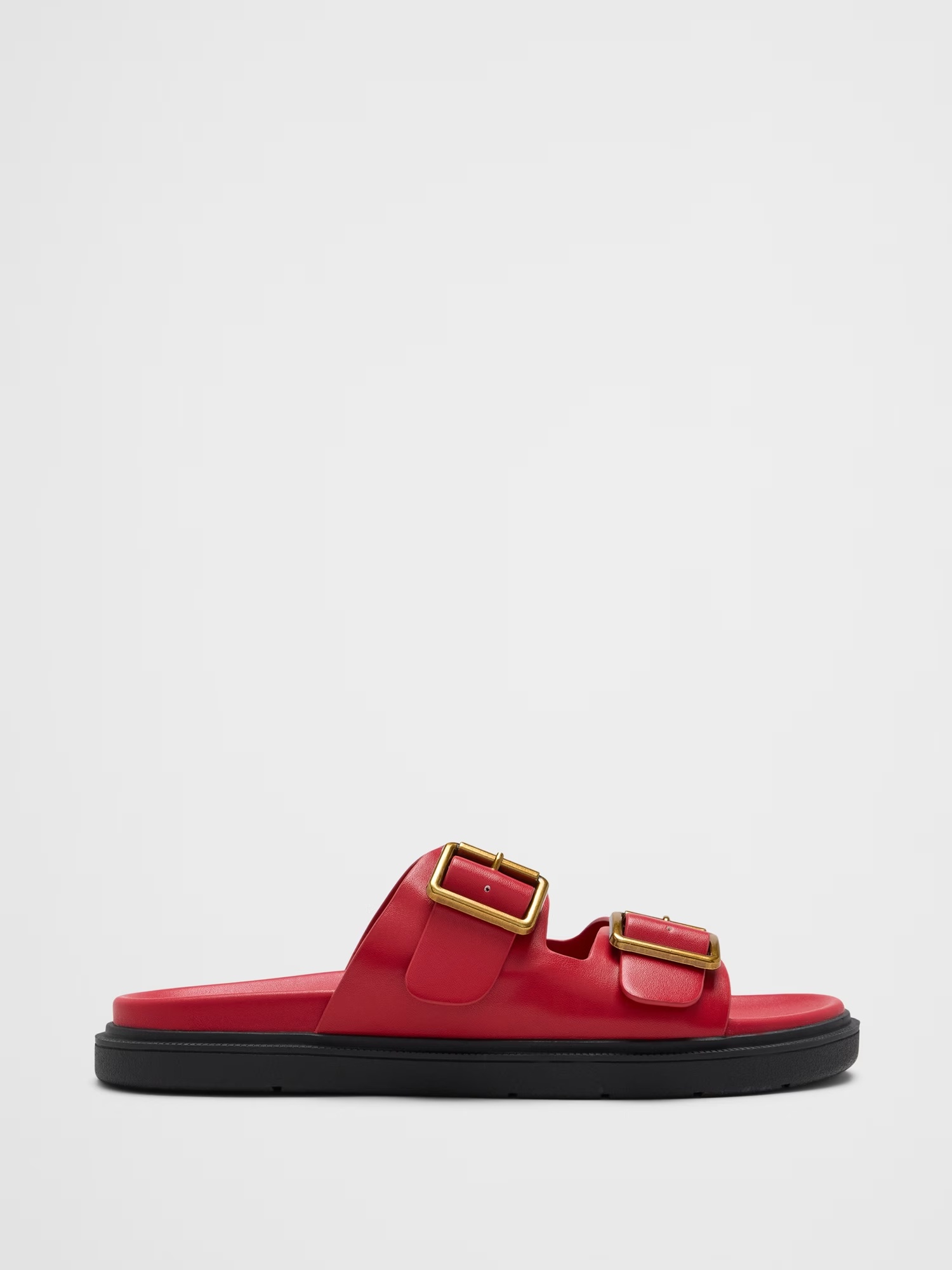 Double Strap Buckle Sandal - Red Chakra