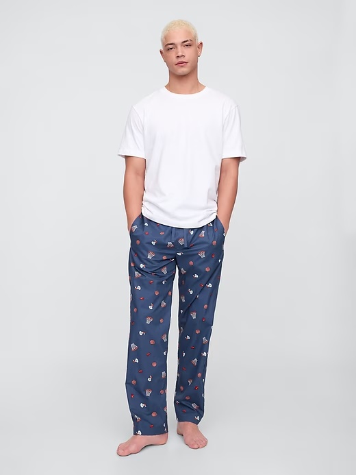 Relaxed Poplin PJ Pants