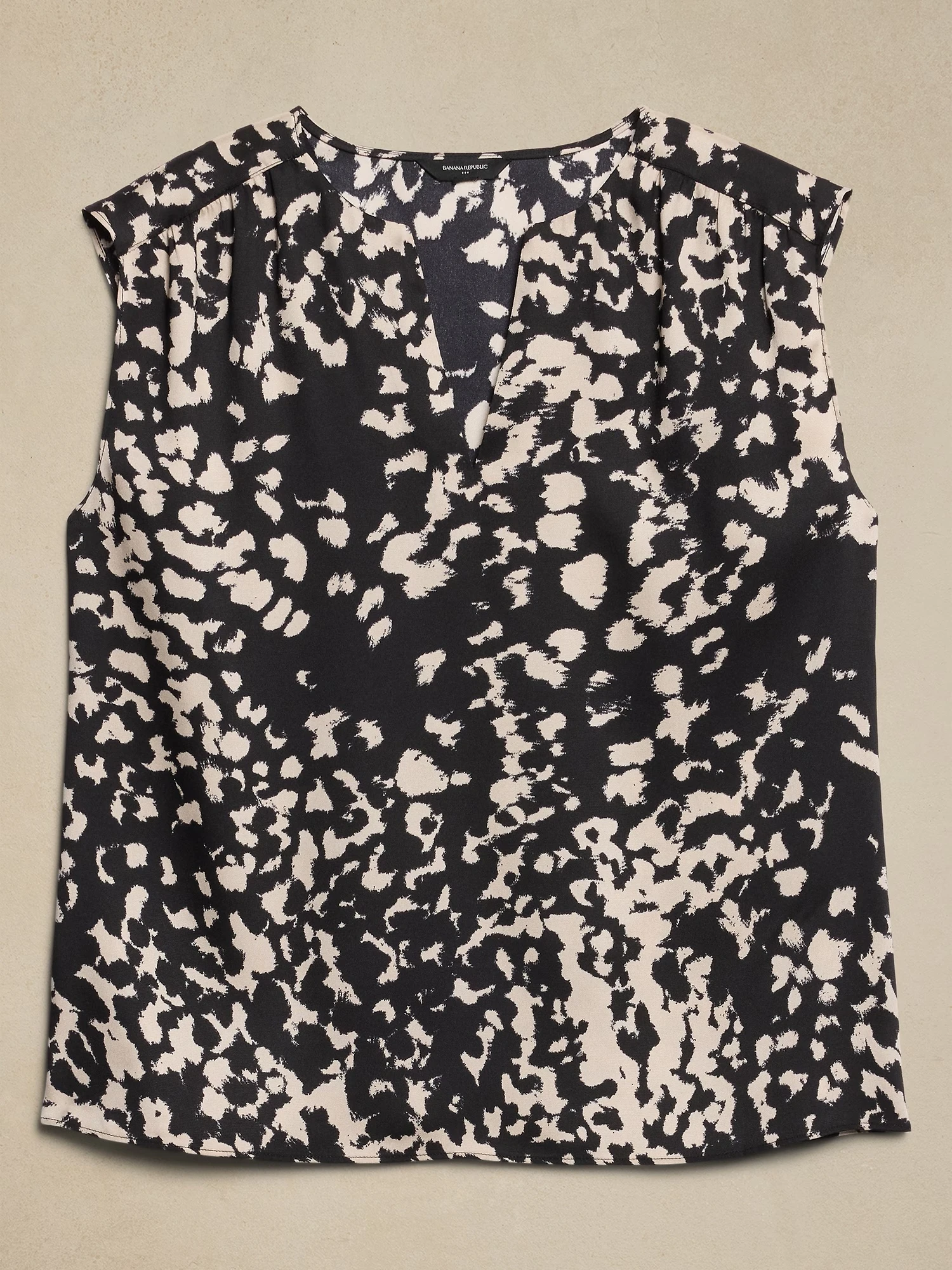 Cap-Sleeve Blouse - Black 7 Cap-Sleeve Blouse - Black