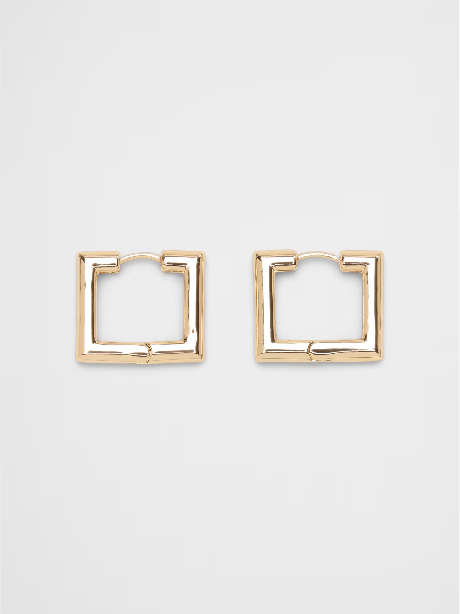 Square Huggie Earrings - Gold