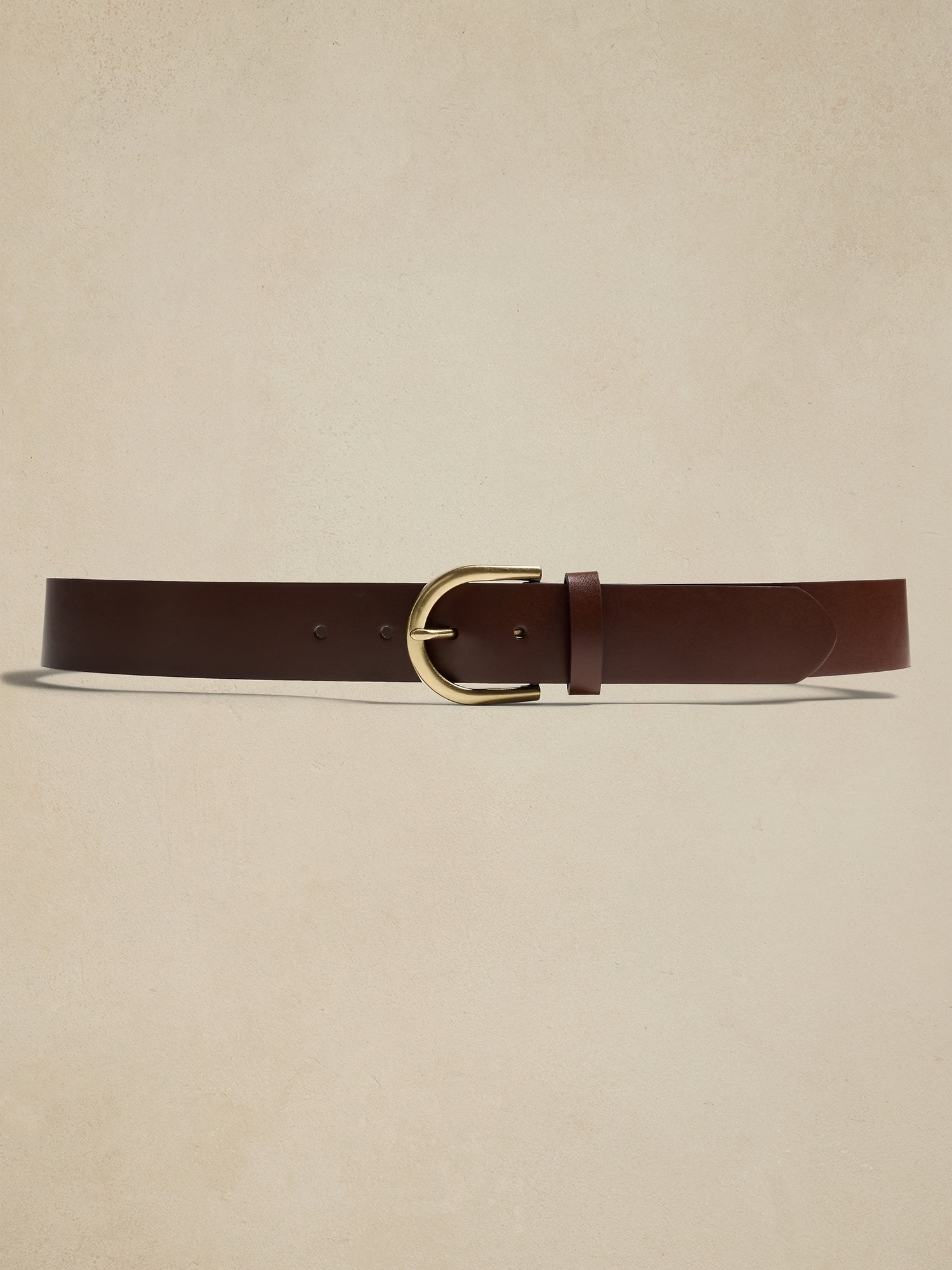 Leather Trouser Belt - Dark Brown