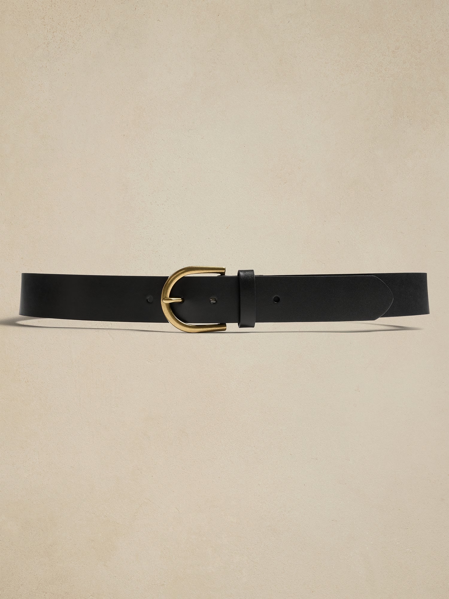 Leather Trouser Belt - Black