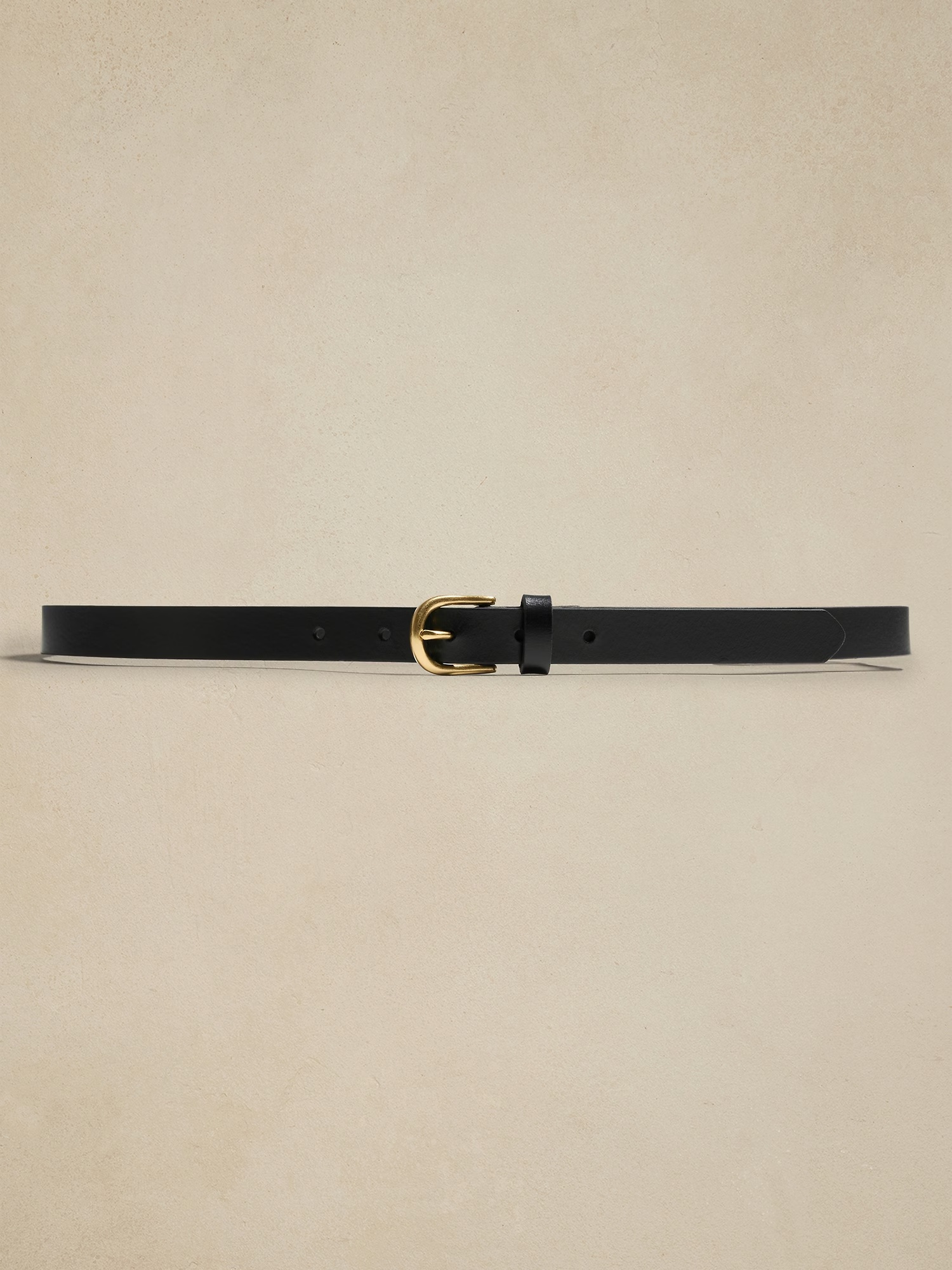 Leather Trouser Belt - Black