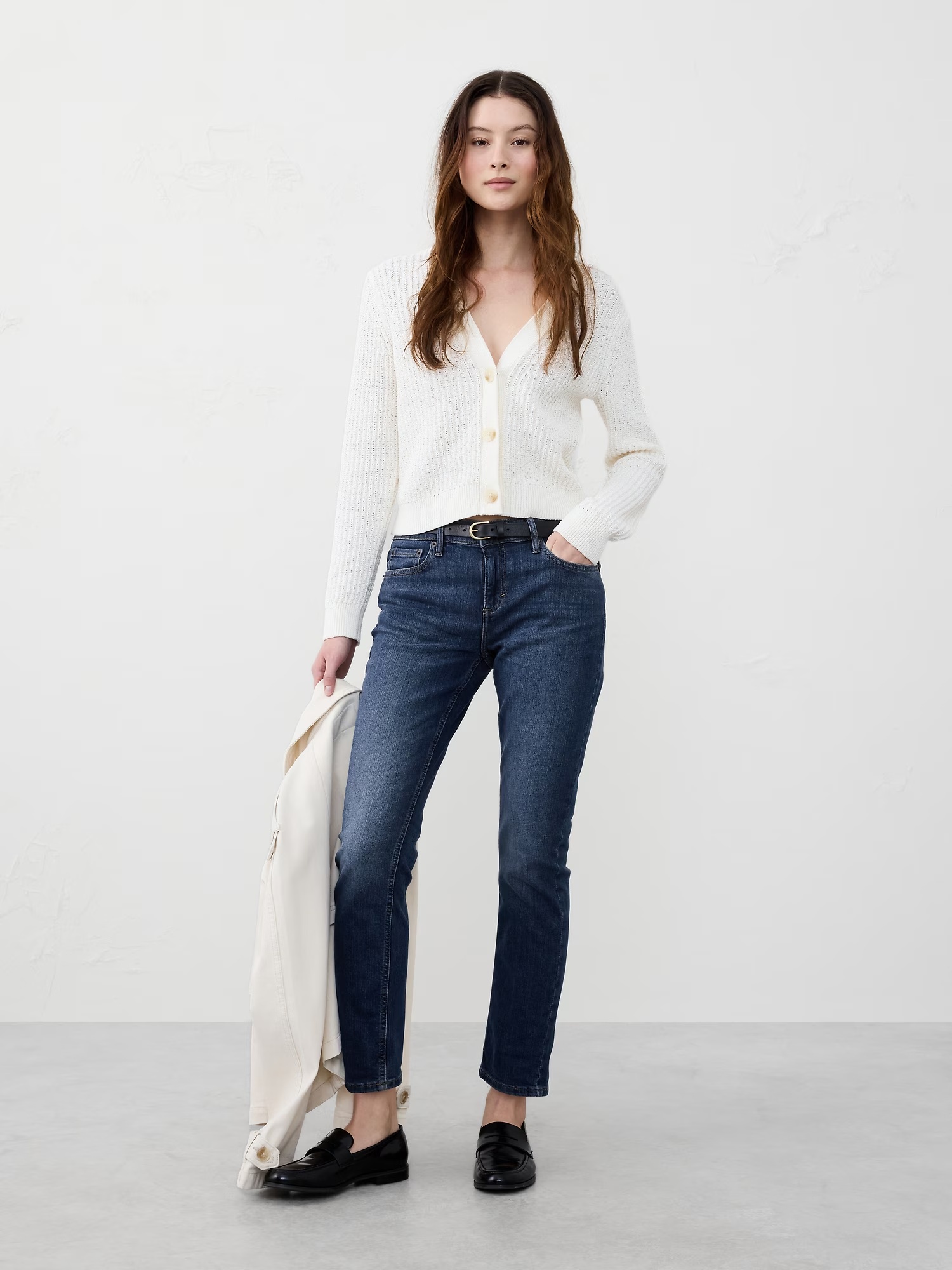 Girlfriend Jean - Dark Wash