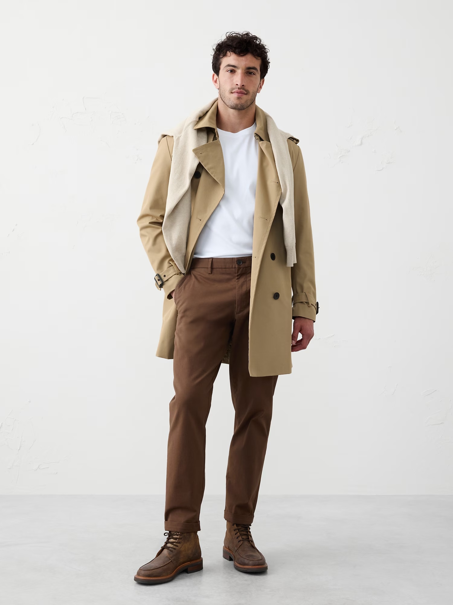 Trench Coat - Khaki 1 Trench Coat - Khaki