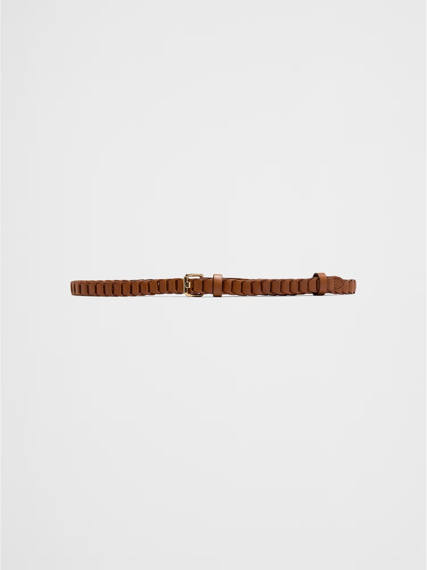 Leather Link Belt - Cognac