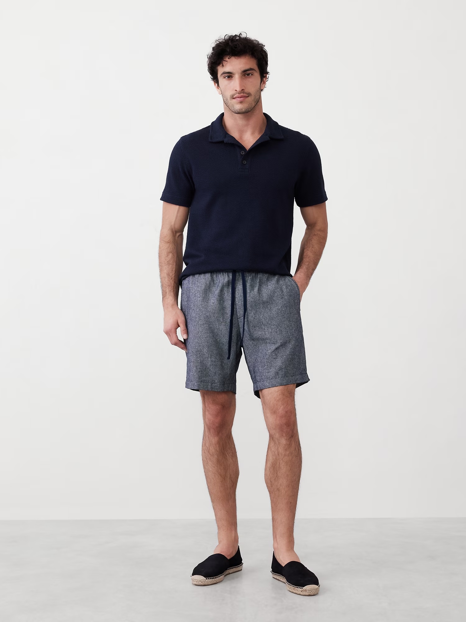 Crochet Polo - Preppy Navy