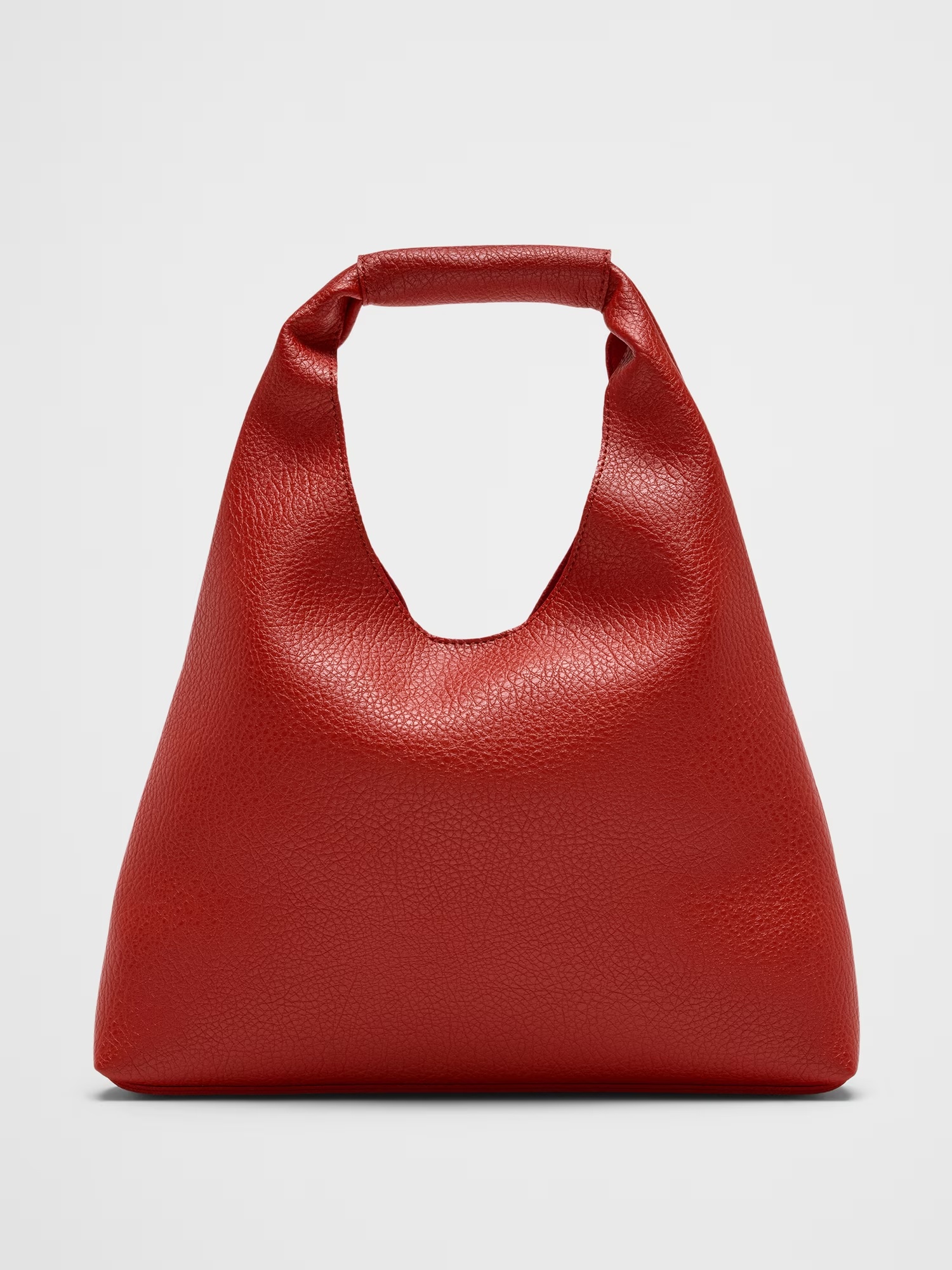 Vegan Leather Mini Slouchy Tote - Red Chakra
