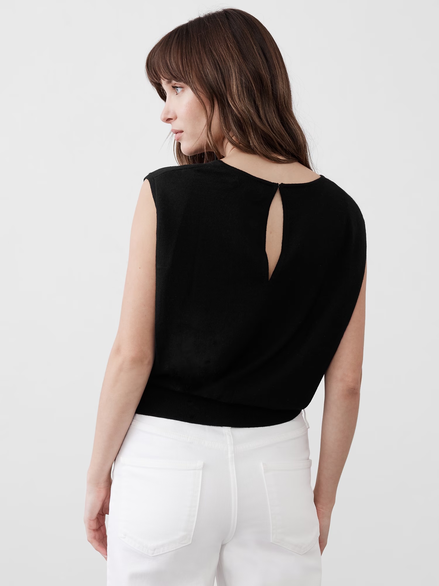 Merino Wool Sweater Shell - Black 2 Merino Wool Sweater Shell - Light Heather Gray