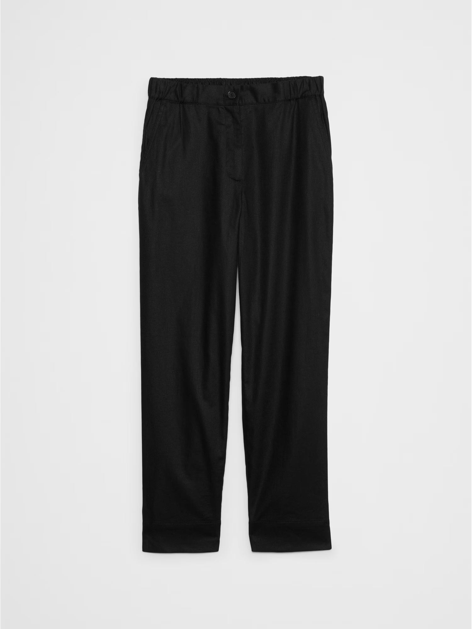Tapered Linen-Blend Pull-On Pant - Flax 4 Tapered Linen-Blend Pull-On Pant - Navy
