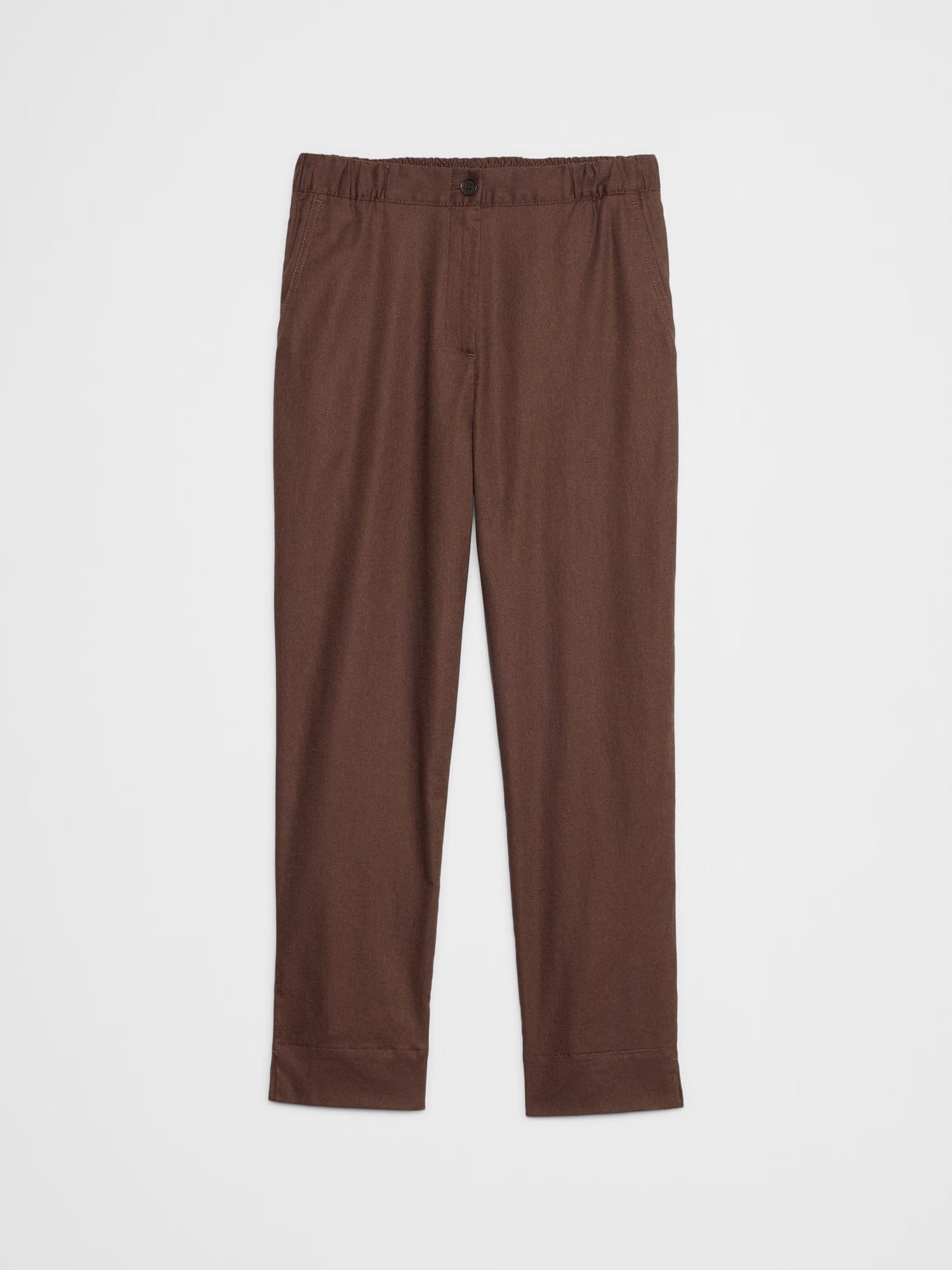 Tapered Linen-Blend Pull-On Pant - Flax 7 Tapered Linen-Blend Pull-On Pant - Navy