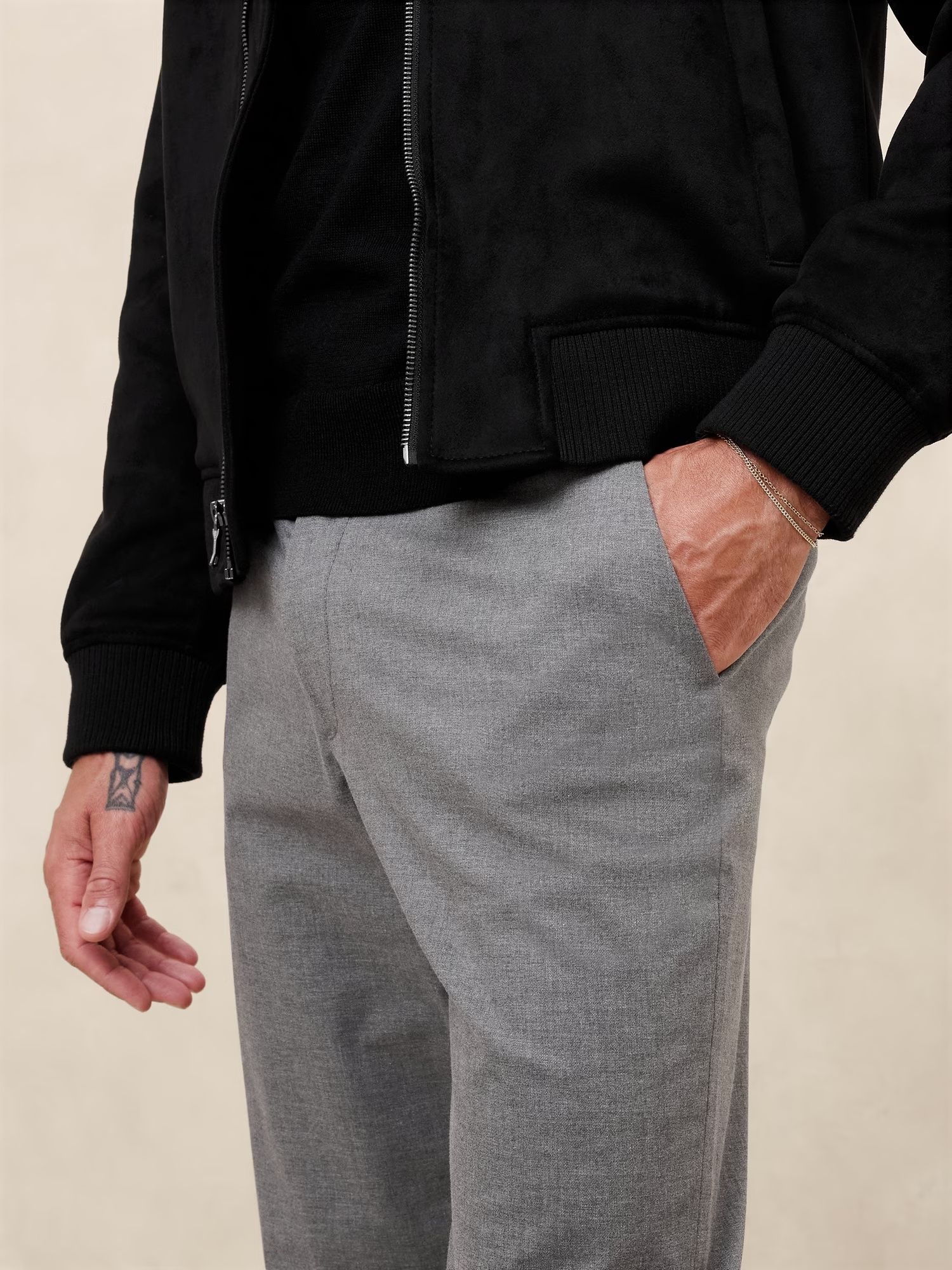 Slim Core Temp Chino - Medium Gray Heather 3 Slim Core Temp Chino - Medium Gray Heather